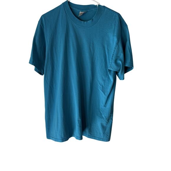 Vintage Oneita Shirt Mens XL Blue Made USA Power 50 Crewneck T-Shirt Tee 90s - Picture 1 of 7